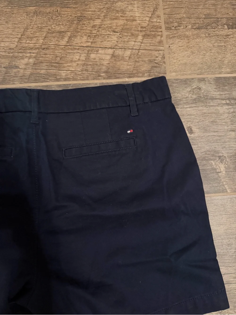 Tommy Hilfiger Women's Dark Navy Flat Front Chino Shorts